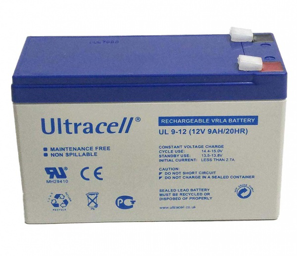 Батарея акумуляторна Ultracell UL9-12 12V/9Ah